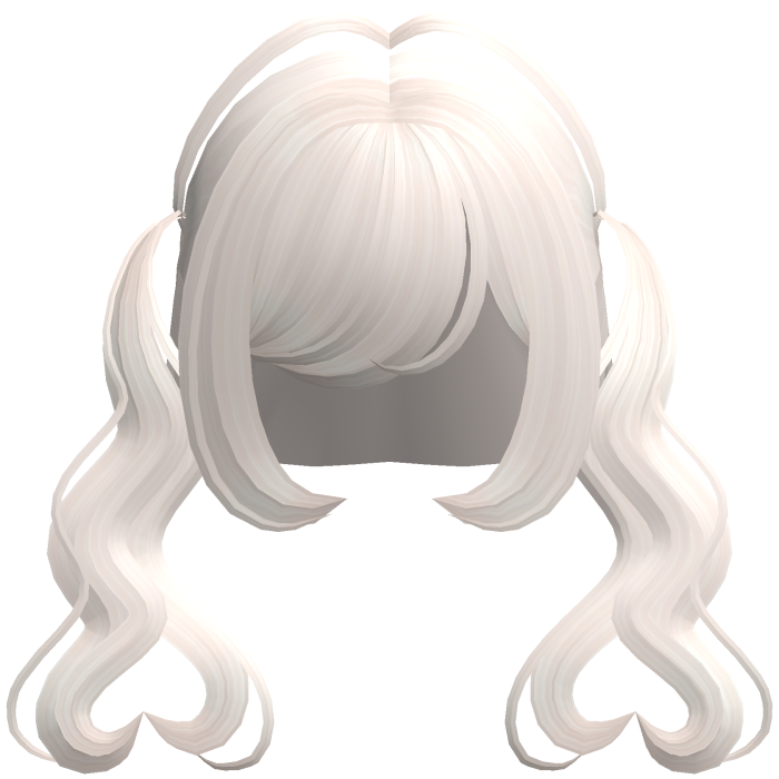 . ‿♡ pretty platnium heart pigtail hair ⊹ . ୨୧