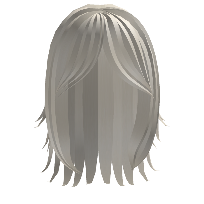 Soft Layered Curtain Hair — White