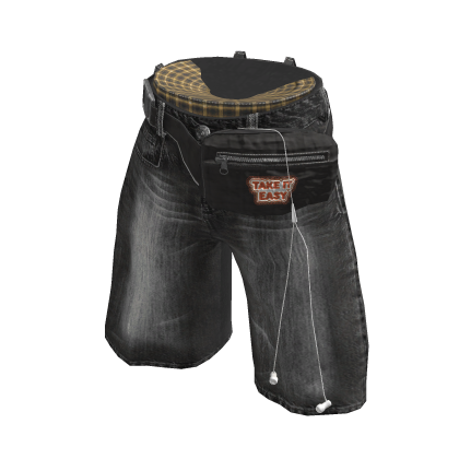 💜 Distressed Bermuda Denim Shorts_Black thumbnail