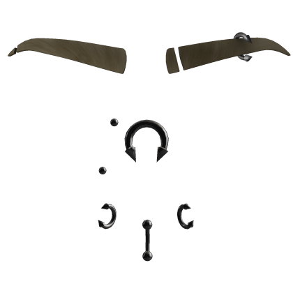 Dirty Blonde Pierced Eyebrows W/ Facial Piercings Roblox item