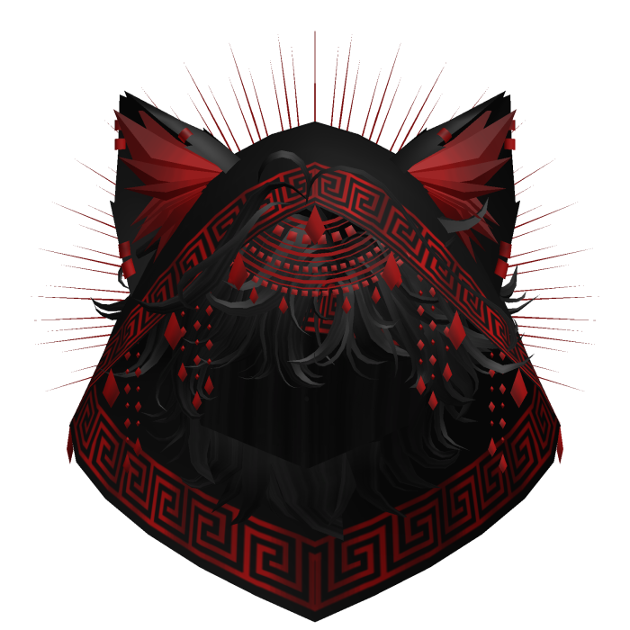 Egyptian Mullet w/ Divine Red Black Hood