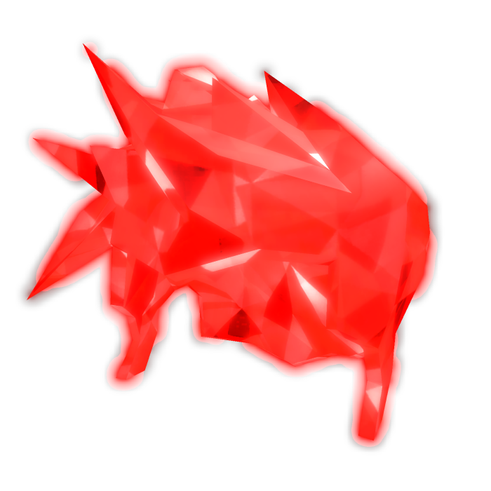 Glowing Emissive Red Sparkle Time Hair Boy