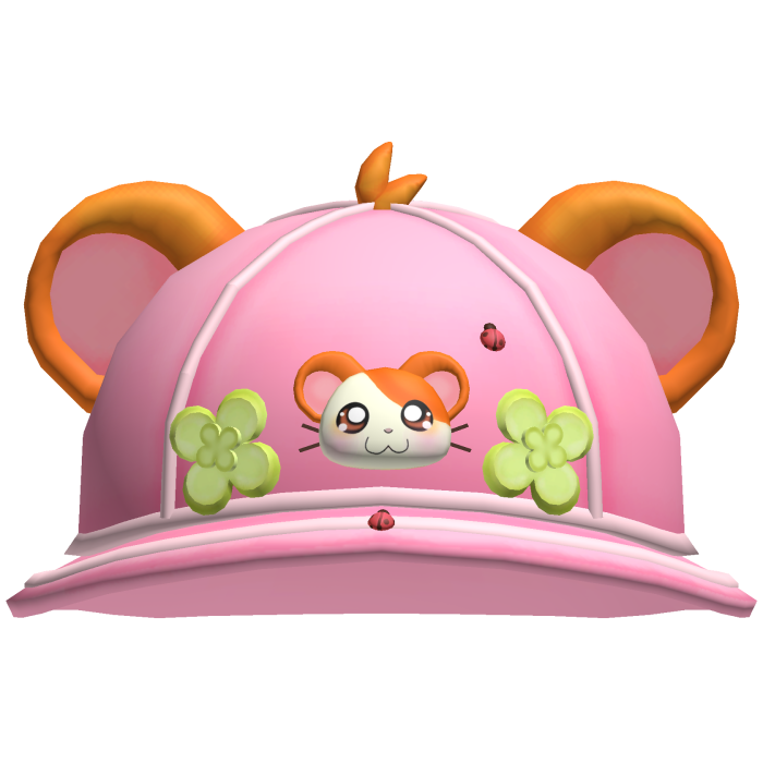 ♡ hamtaro pink clover bucket hat