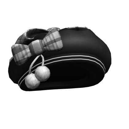 Black Hair Beret with Bow