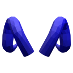 Blue Long Gem Horns