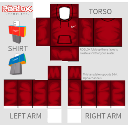 Red nike hoodie Roblox decal