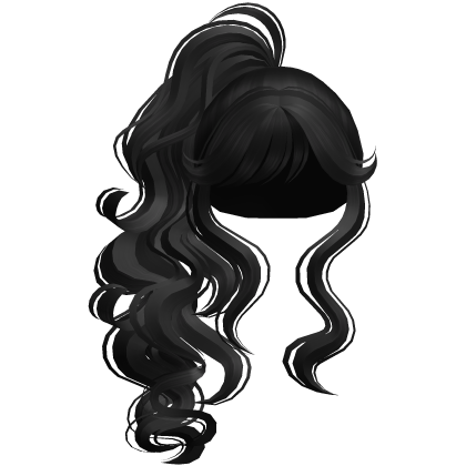 Gyaru Updo Ponytail Curly Hair Black