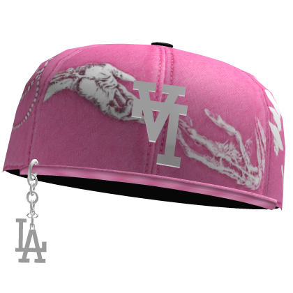 Pink Rosebound LA Tilted Fitted Y2k Cap Roblox item