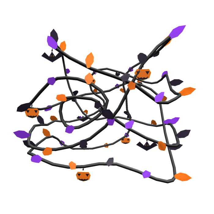Tangled Halloween Lights w Charms