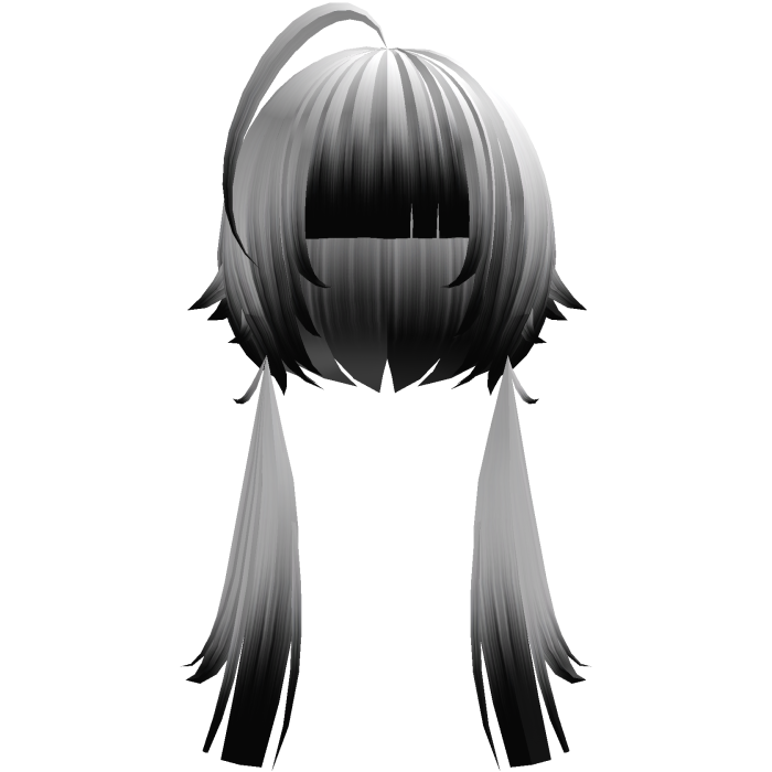 spiky moe emo pigtail with ahoge {dark white} ᗜ⩊ᗜ 