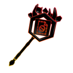 Fiery Red Moderated Staff