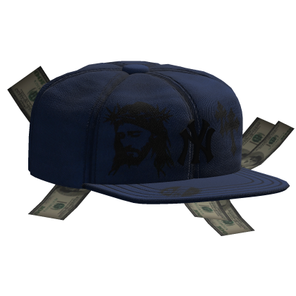 Sideswept Fitted Blue Money Cap