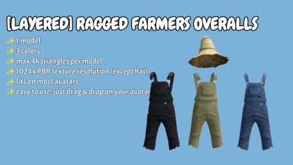 [Layered] Ragged farmers overalls preview 1