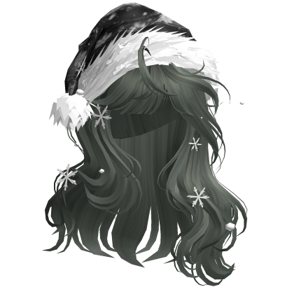 Christmas Hair w/Santa Hat (Green)