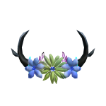 Winter Flowers wreath with horns