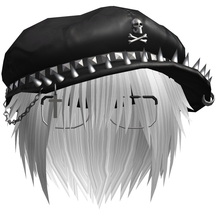 Vkei Emo White Messy Hair /w Spiky Hat