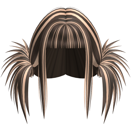 Brown & Blonde Y2k Punk Spiky Twin Tails Hair Roblox item