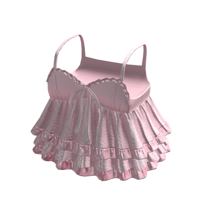 3.0 Pink Cute Ruffled Babydoll Dress Angel Doll