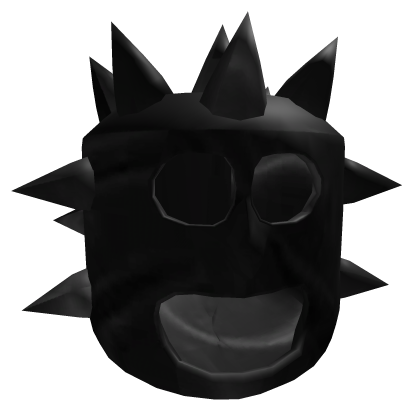 black latex mask spikes hair gangster y2k scary  Roblox item