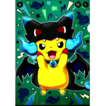 The blue Pikachu Charizard.