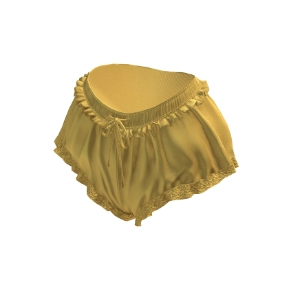 BB Yellow Self Love Ruffled Lounge Shorts