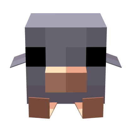 8 Bit Purple Chick Sitting on Head