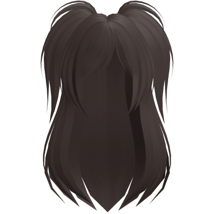 Brown Emo Scene Long Black Side Pigtails