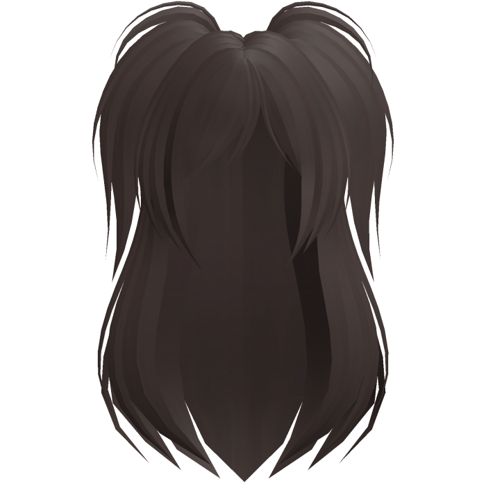 Brown Emo Scene Long Black Side Pigtails