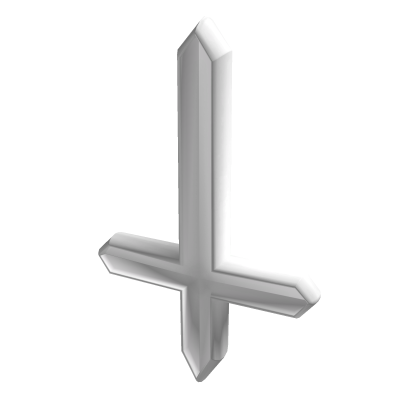 White Gothic Cross Face Sticker Diya Add on