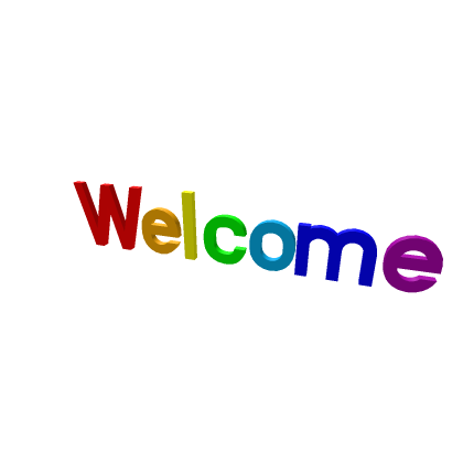 Rainbow Welcome sign