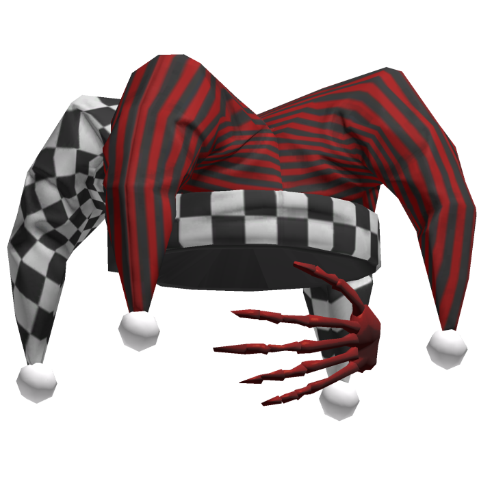 Black & Red Jester Clown Hat Vkei Emo Dashie Hair