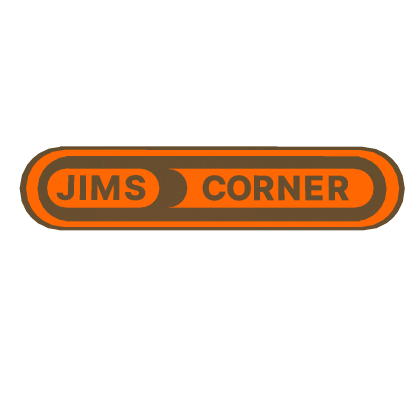 Orange  'Jims Corner' Neon Sign