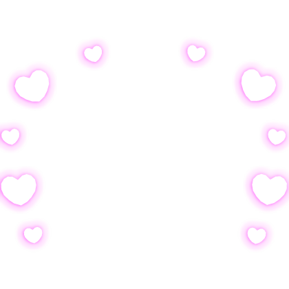 glowing pink hearts aura (EMISSIVE) Roblox item