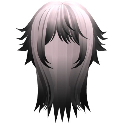 cute messy long moe hair with tufts in pink black