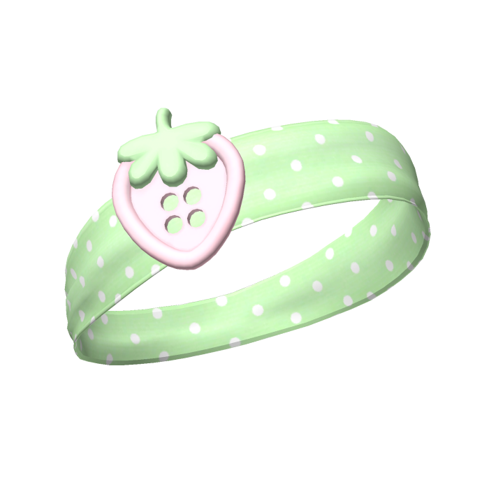 Strawberry Button Headband ♡