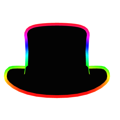 Cartoony Rainbow Top Hat Roblox item