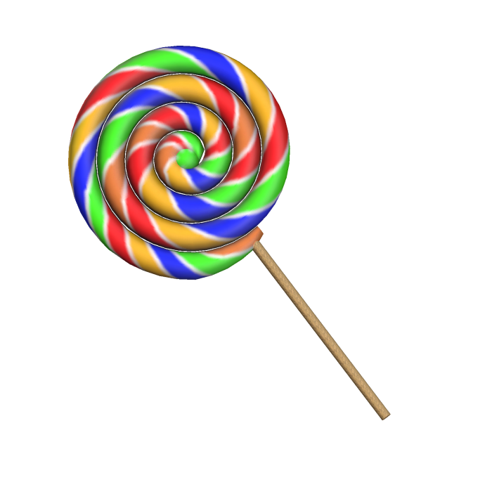 Rainbow Swirl Lollipop
