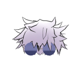 Glowing Gojo Hair With Glasses