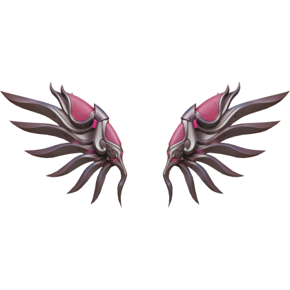 Cute Pink Mercy Metal Fluffy Wings