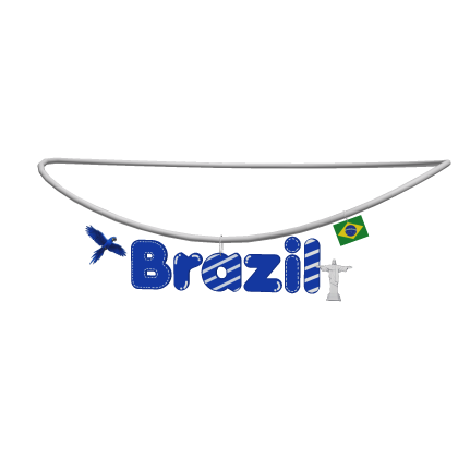 1.0 Colar Prata e Azul do Brazil 