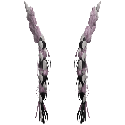 teased scene blonde pink black messy braid add-on Roblox item