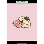 Lazy donut pug