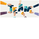 Team of hard workers
