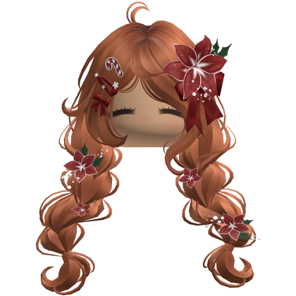 ♡ Christmas Preppy Flower Braids (Ginger)
