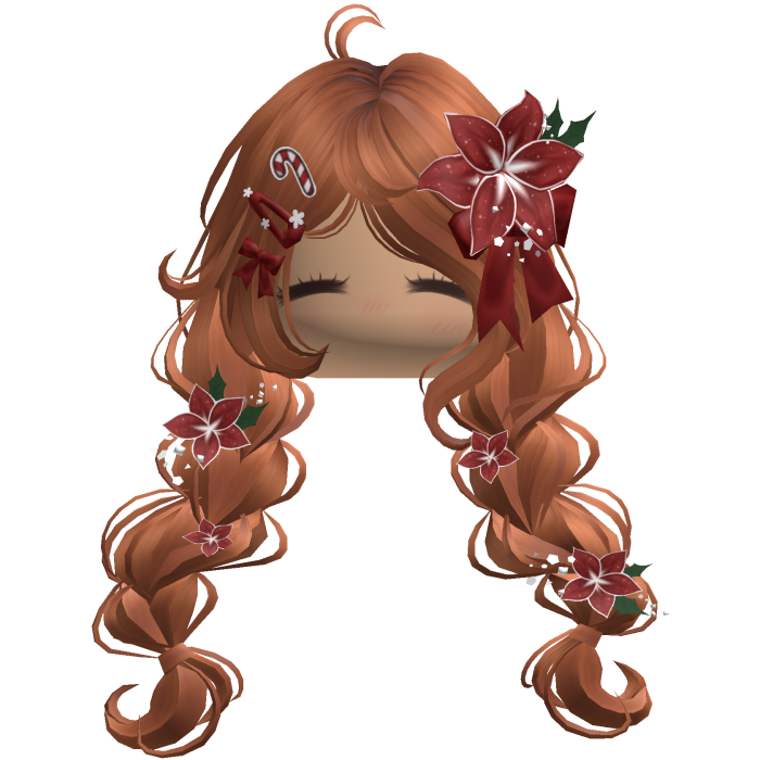 ♡ Christmas Preppy Flower Braids (Ginger)