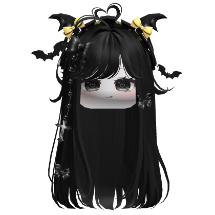 Vamp Straight  Hair w/Headband (Black)