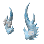 Adorable Sky Blue Ribbon Horns