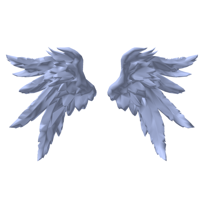 Huge Sky Blue Angel Wings