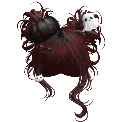 Spooky Halloween Pumpkin Buns  (Dark Red)