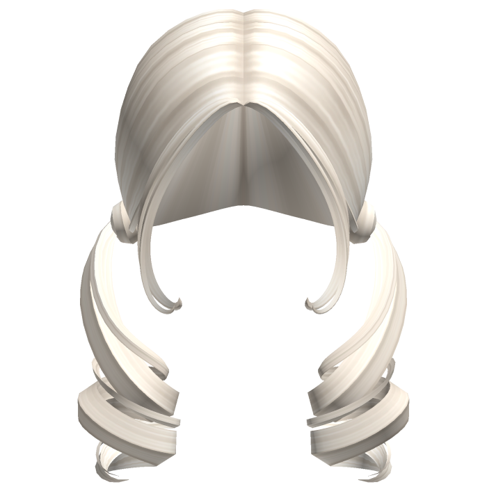 -',ৎ Low Curly Side Fairy Pigtails in Ash Blonde